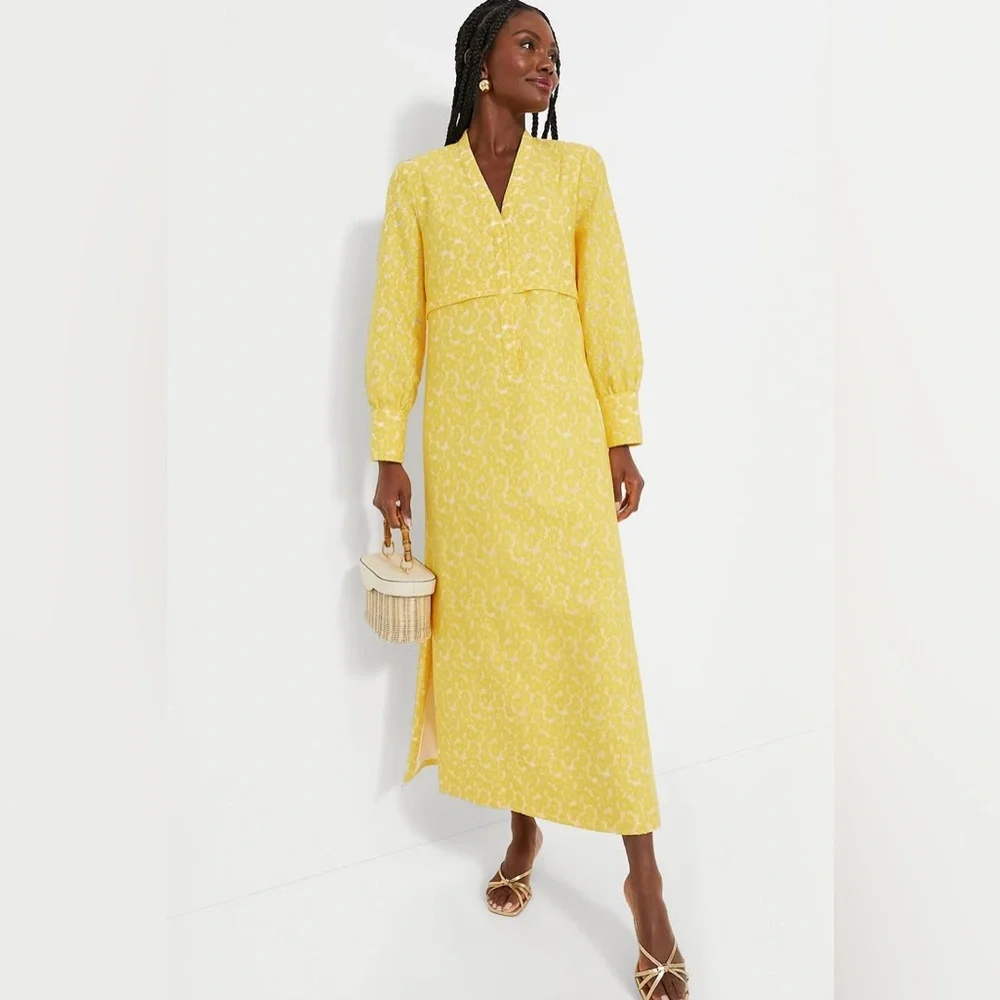 Tuckernuck | Dresses | Yellow Daisy Jacquard Aurelia Dress | Poshmark